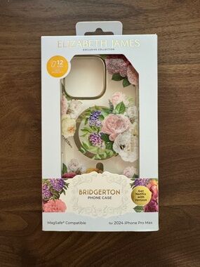 NIB Elizabeth James x Bridgerton Floral MagSafe iPhone 16 Pro Max Case